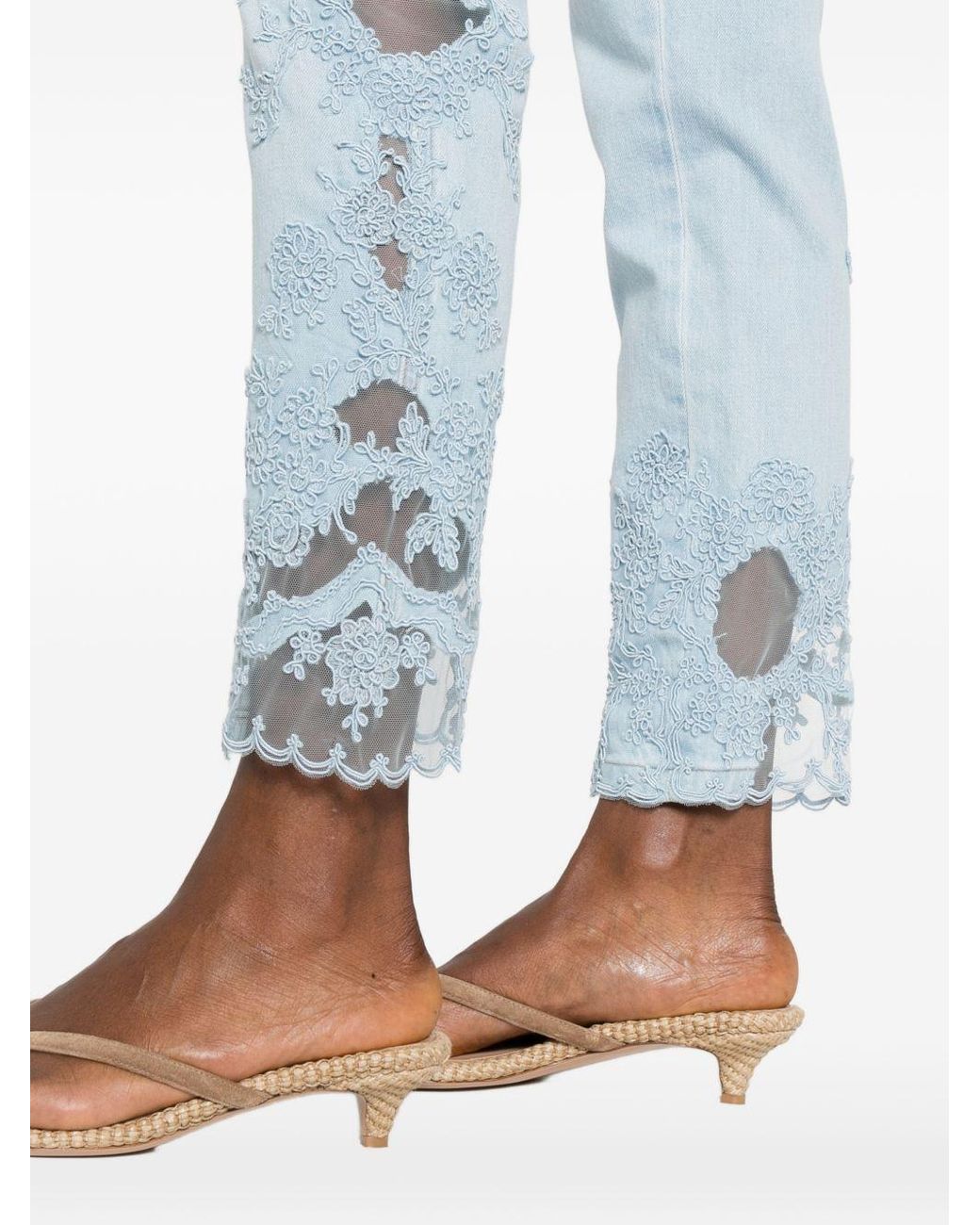 Ermanno Scervino Blue Jeans mit Spitze