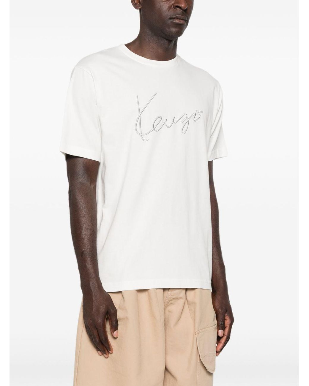 KENZO White Gots Cotton T Shirt