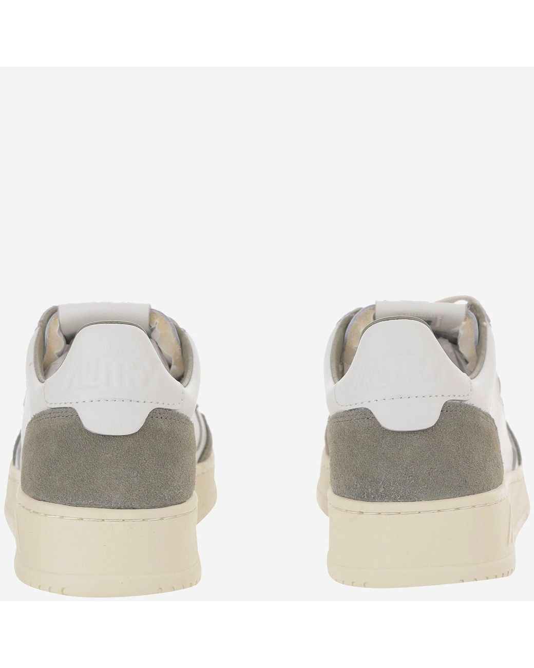 Autry White Leather Sneakers Medalist Low And Rubber Trainers
