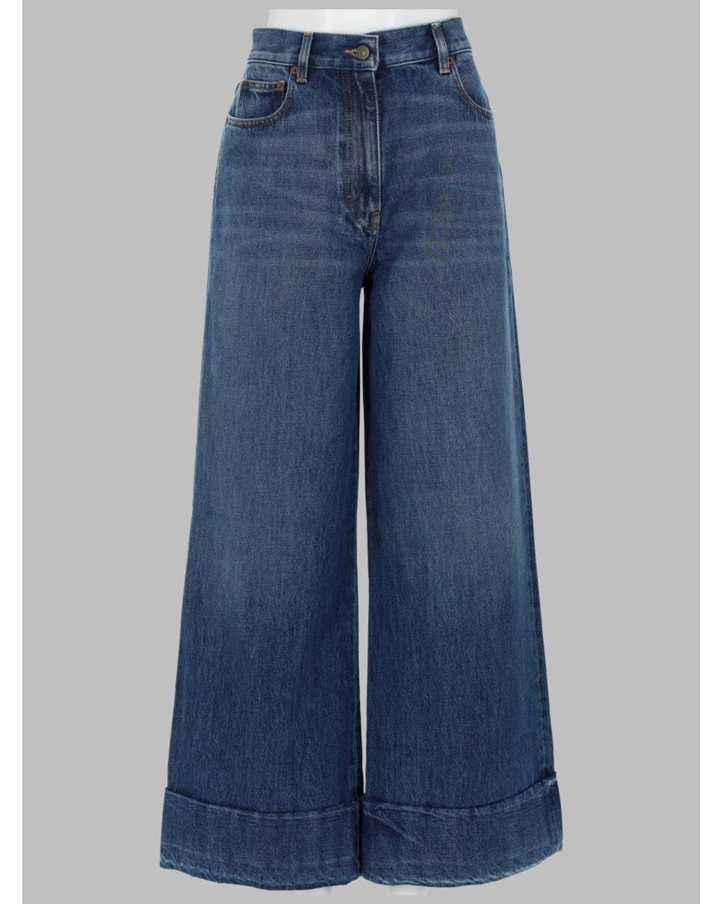 Valentino Blue Mini Five-Pocket Jeans For