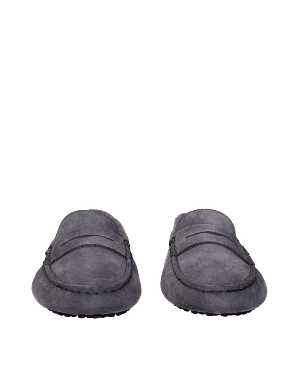 Tod's Blue Suede Moccasins/Tar