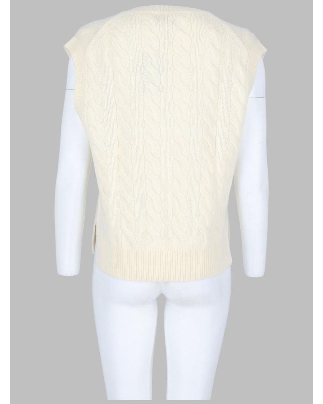 Polo Ralph Lauren White Polo Ralph Lauren Wool-Cashmere Gilet