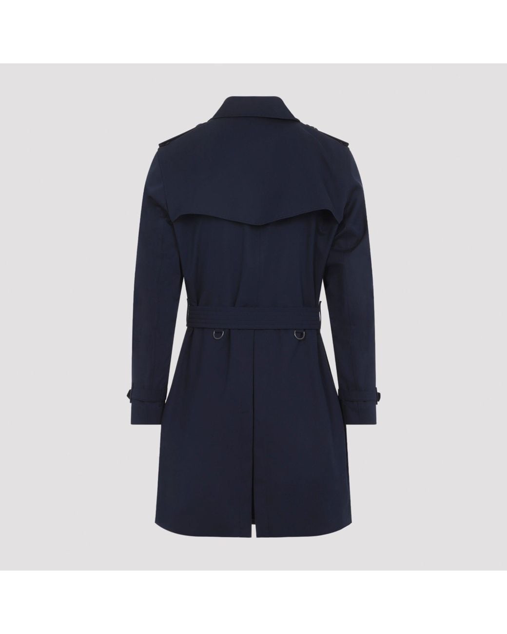 Burberry Blue Coal Kensington Trench Coat for men