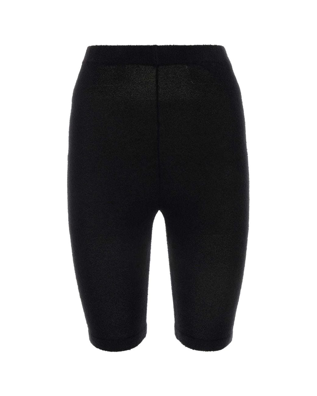 Balenciaga Black Stretch Terry Fabric Leggings