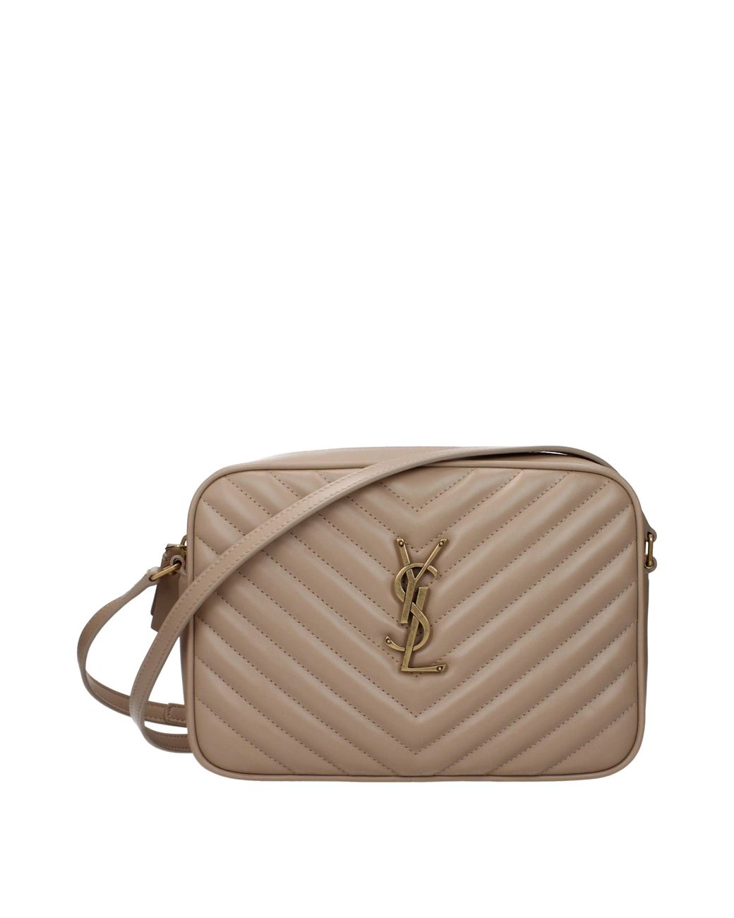 Saint Laurent Brown Lou Shoulder Bag Leather/Dark
