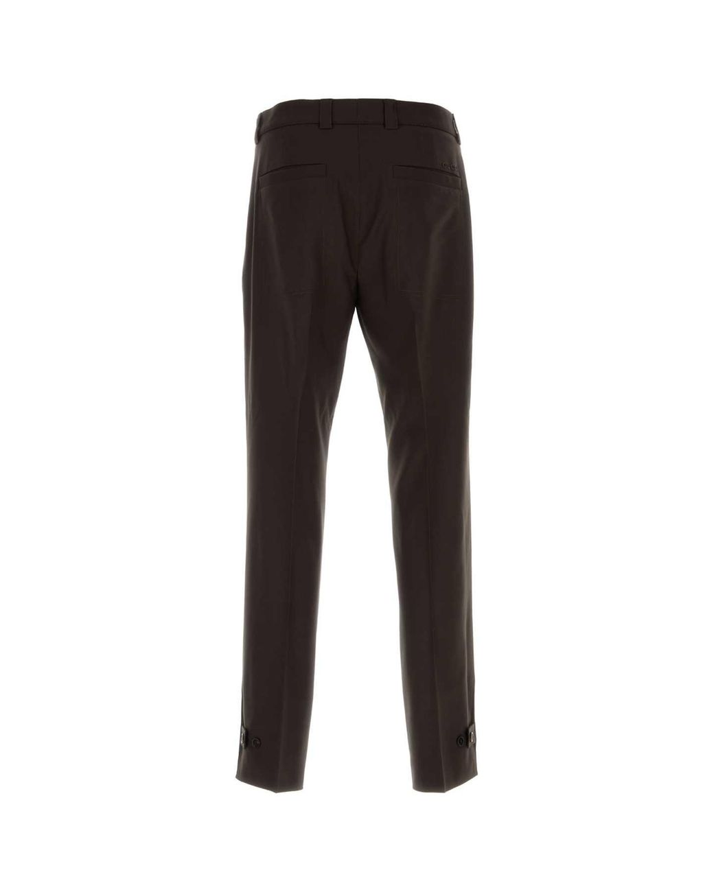Gucci Black Flat Front Pants for men