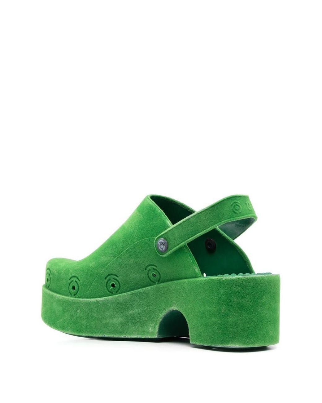 XOCOI Green Slingback Platform Mules