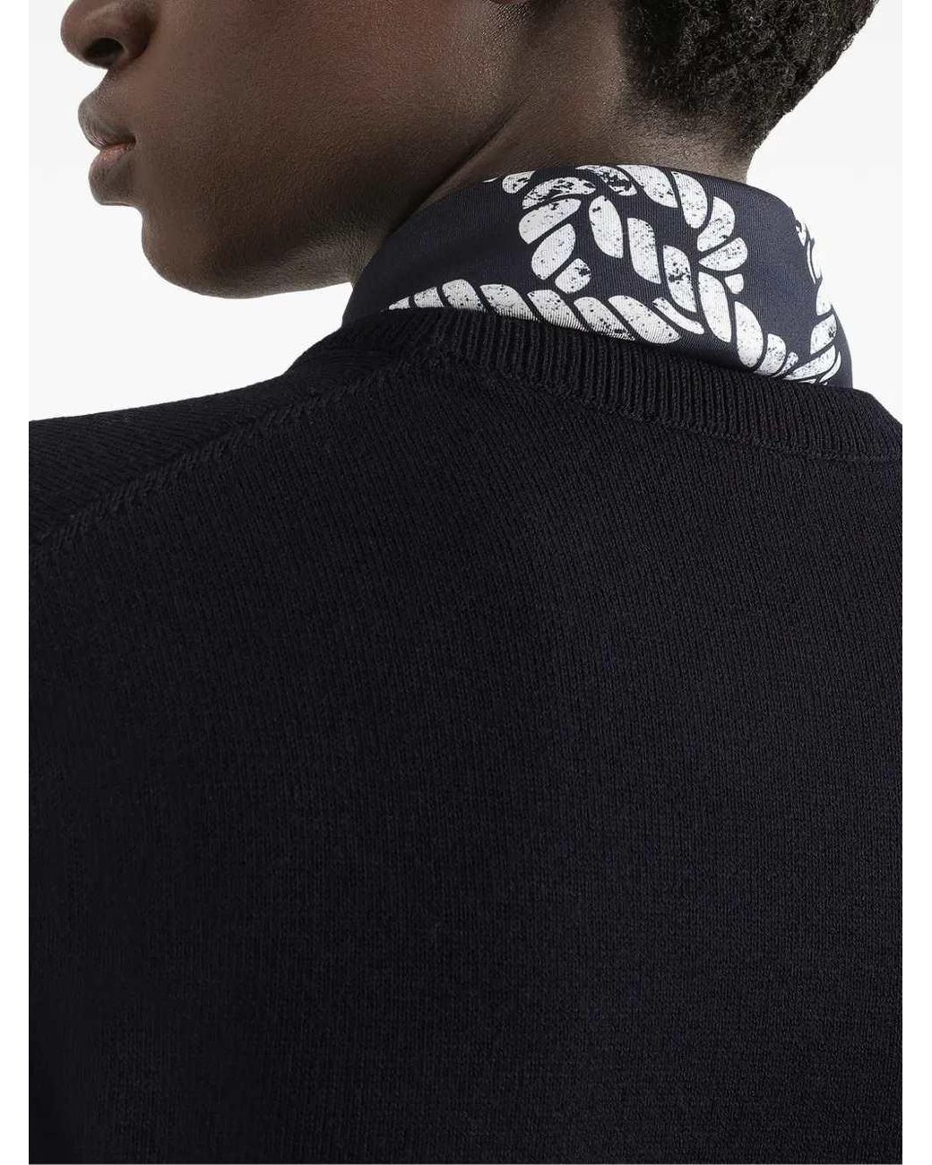 Dolce & Gabbana Black Dolce & Gabbana Embroidered Plain-Knit Sweater for men