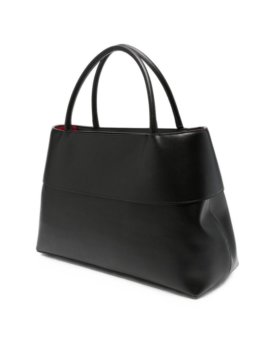 Totême Black Mercer Leather Shoulder Bag