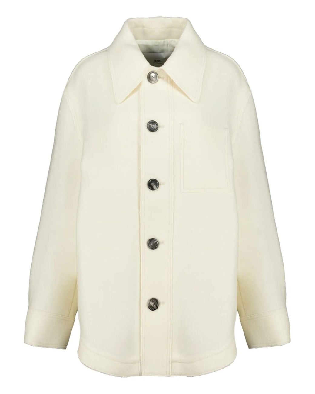 Chaqueta de lana AMI de color White