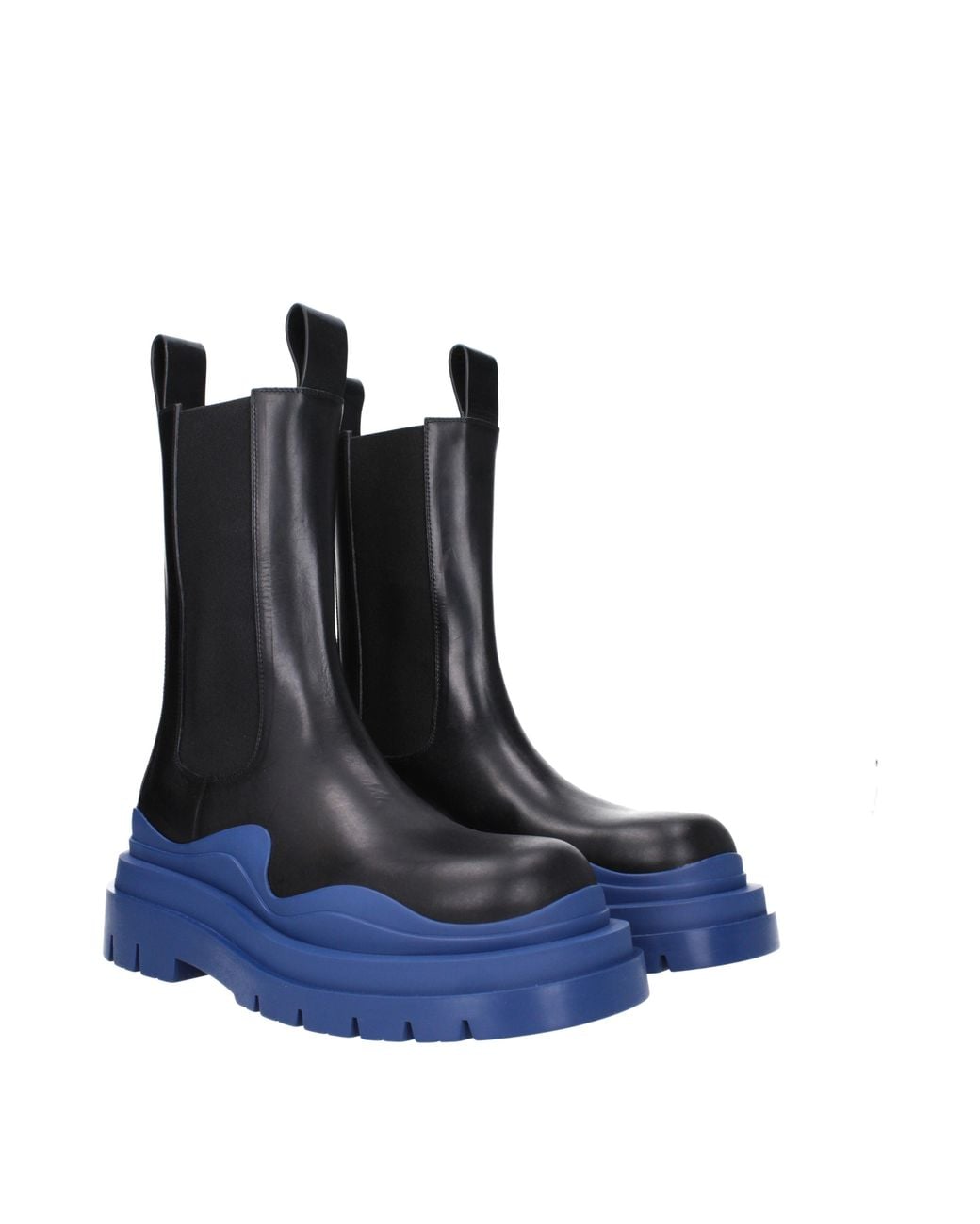 Bottega Veneta Blue Stivaletti Uomo Pelle Nero/Crociera for men