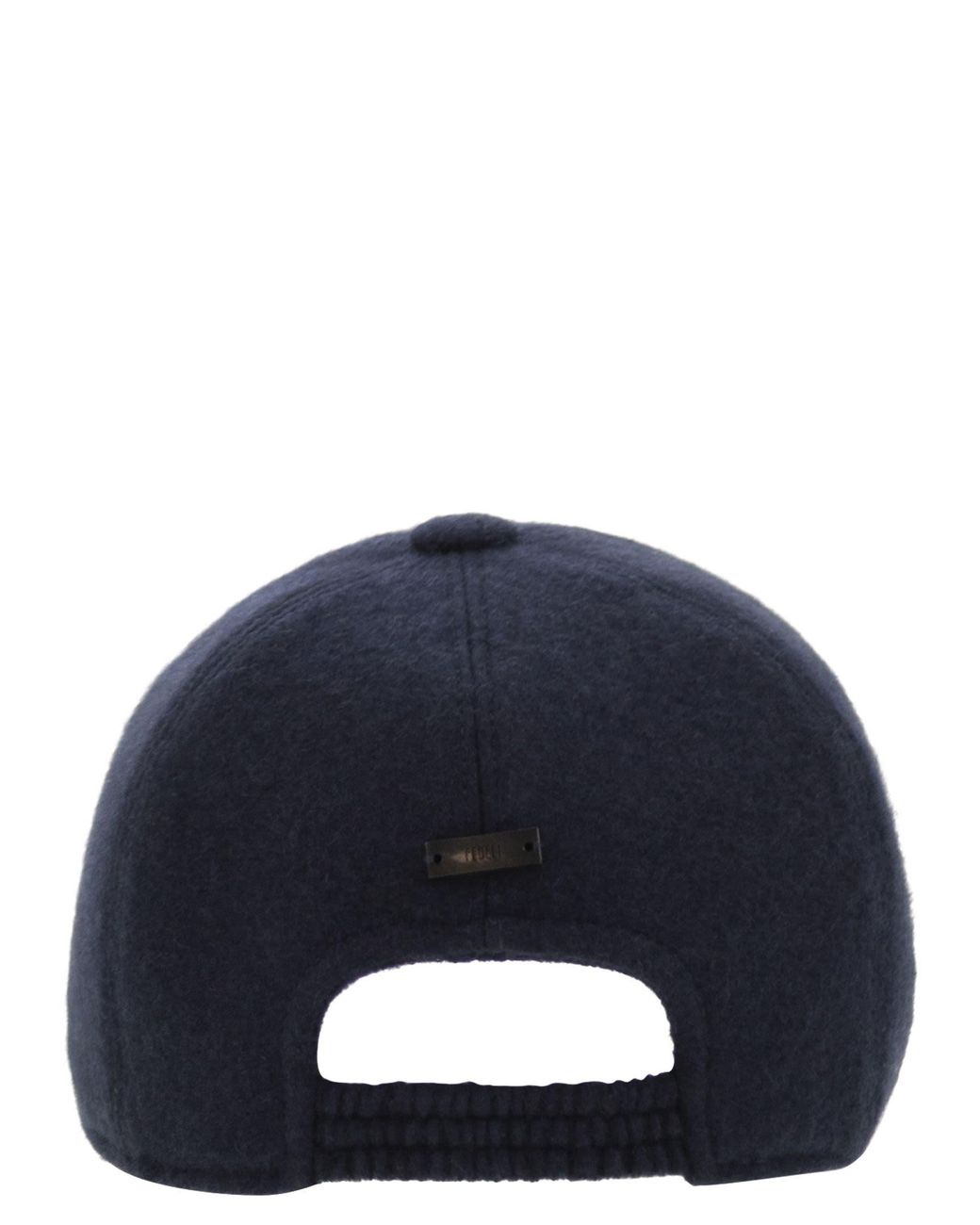 Fedeli Blue Cashmere Hat for men