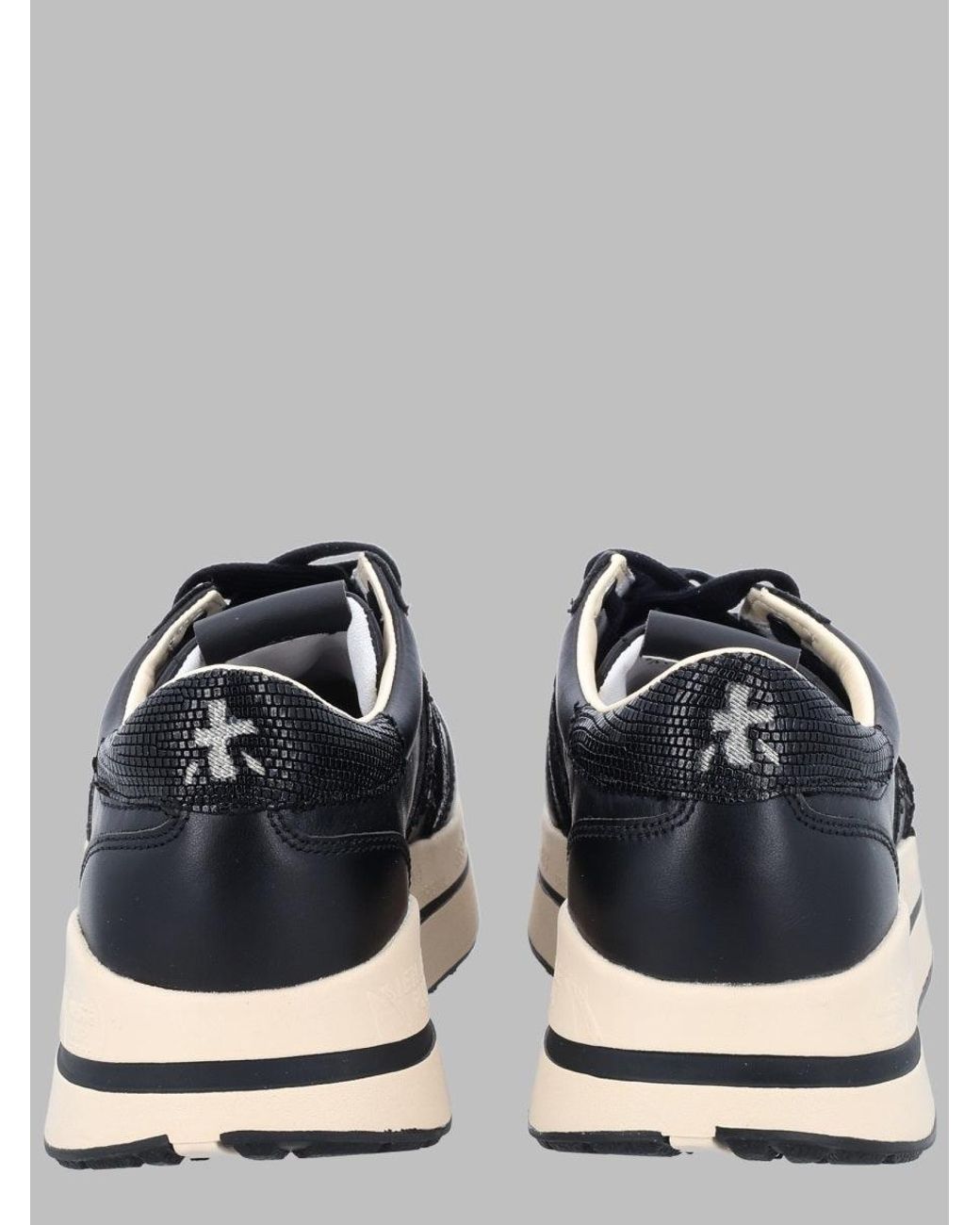 Premiata Gray Low-Top Lace-Up Sneakers