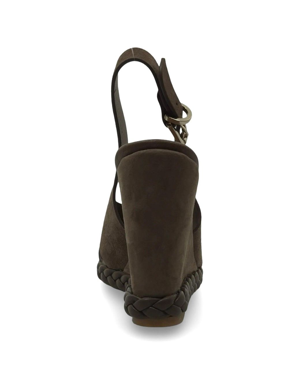 Castaner Brown Braided Wedge-Heel Sandals