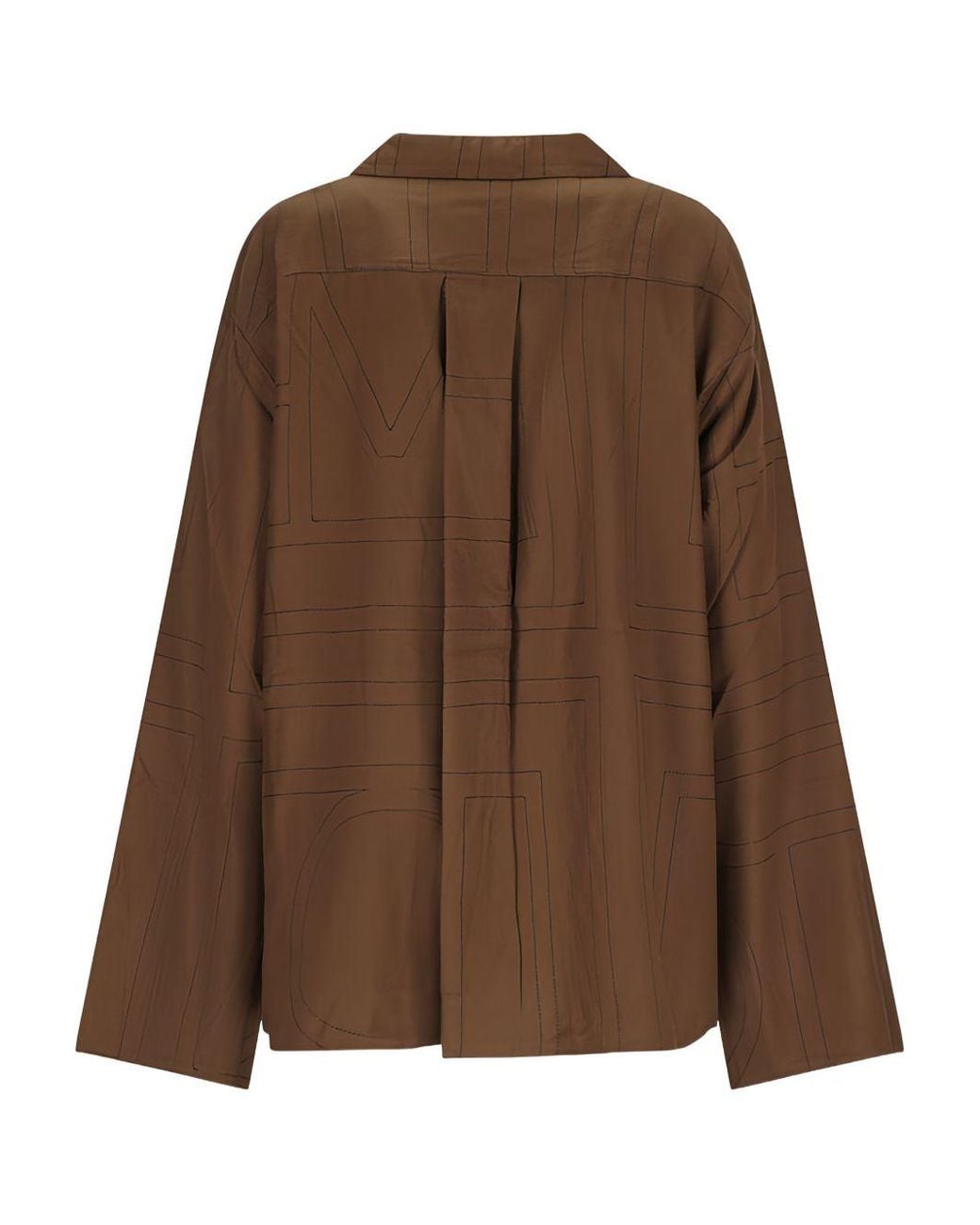 Totême  Brown Flannel Pajama Top