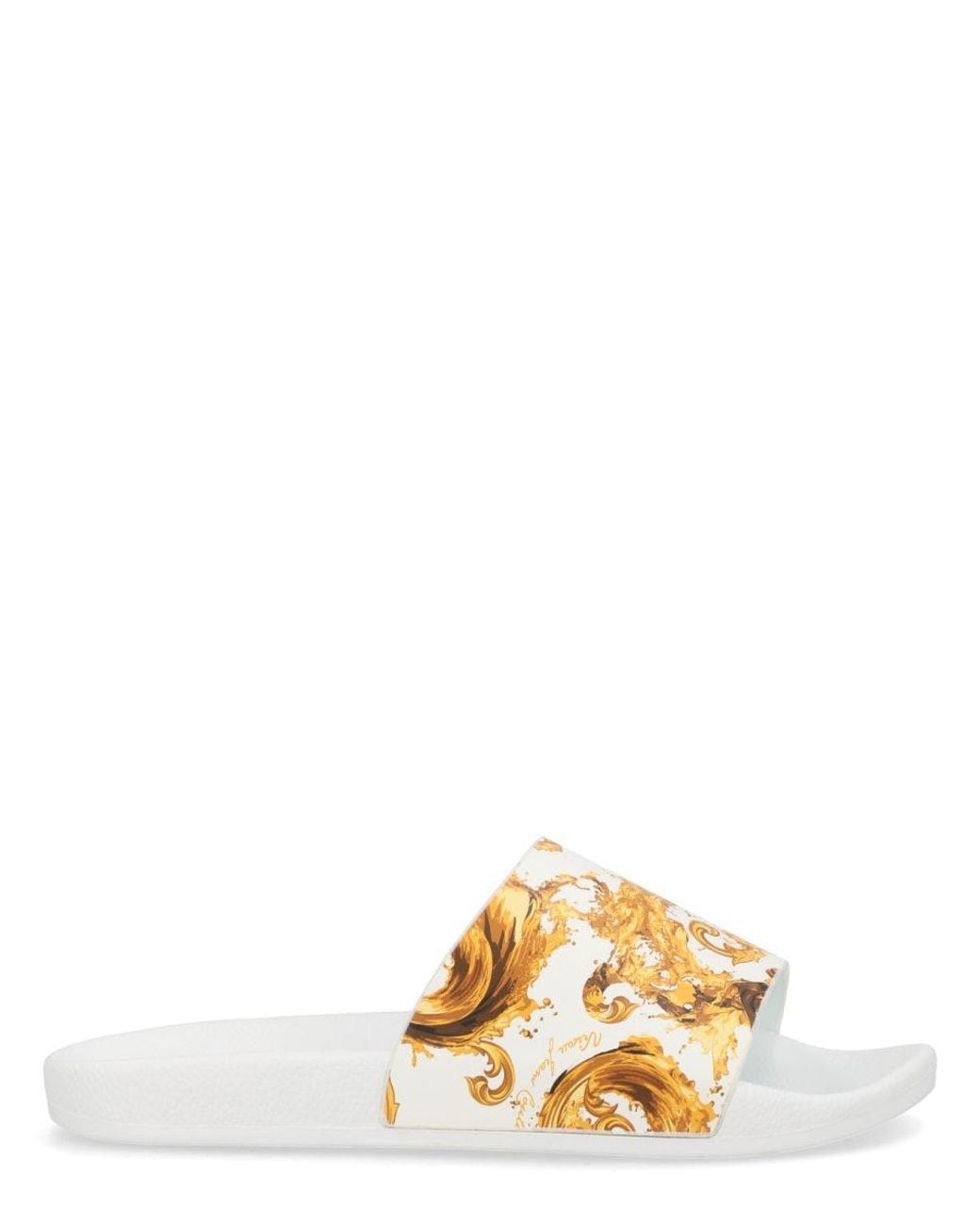 Versace Jeans Couture Metallic Polyurethane Flat