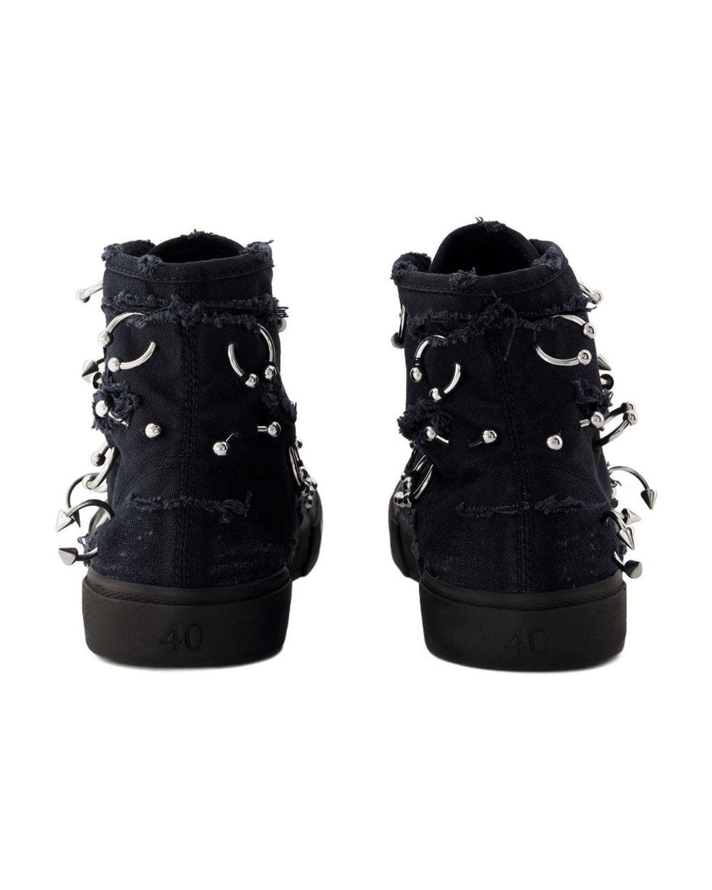 Balenciaga Paris High Top Sneakers Canvas in Black | Lyst
