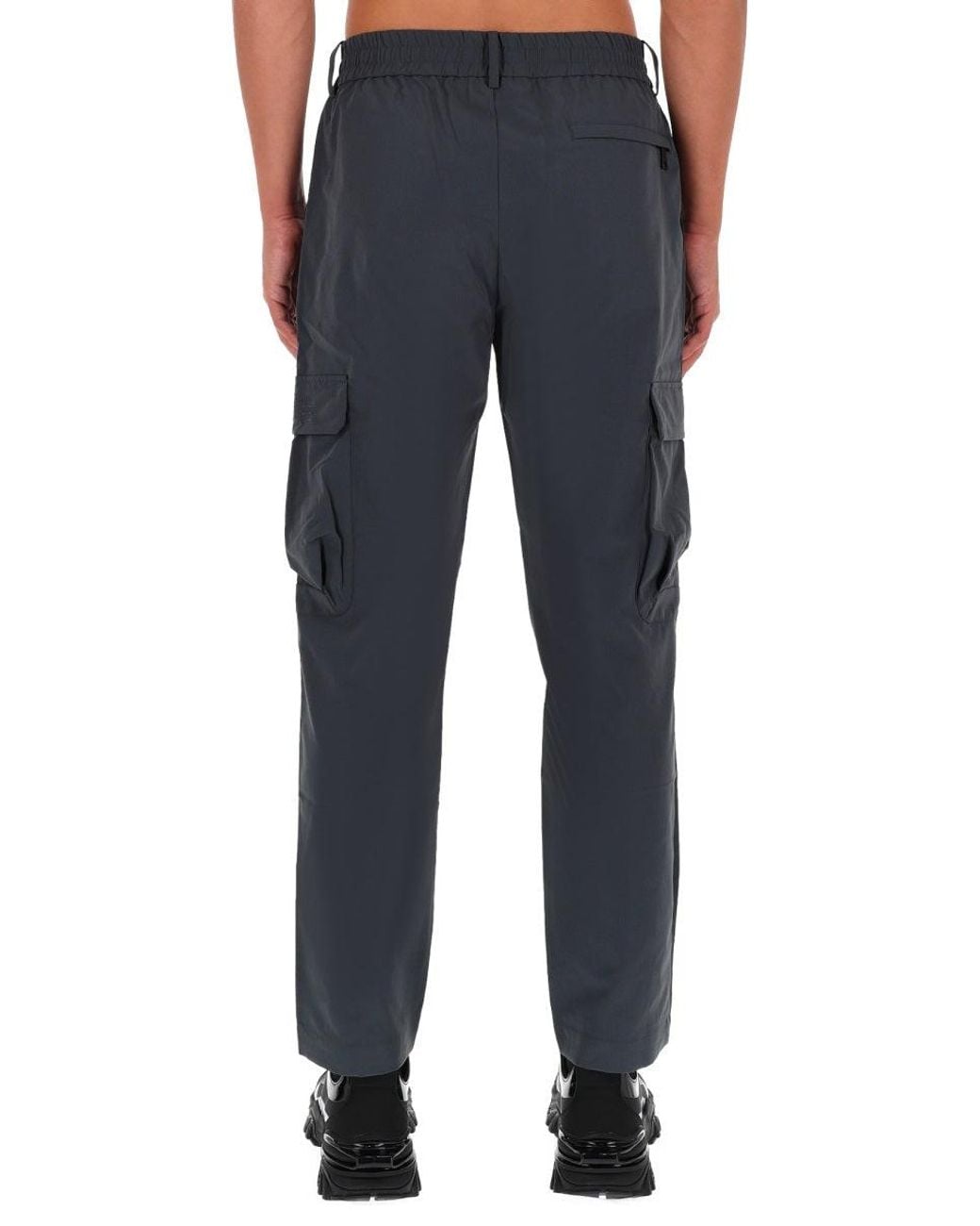 Versace Jeans Couture Blue Straight-Leg Technical Cargo Pants for men