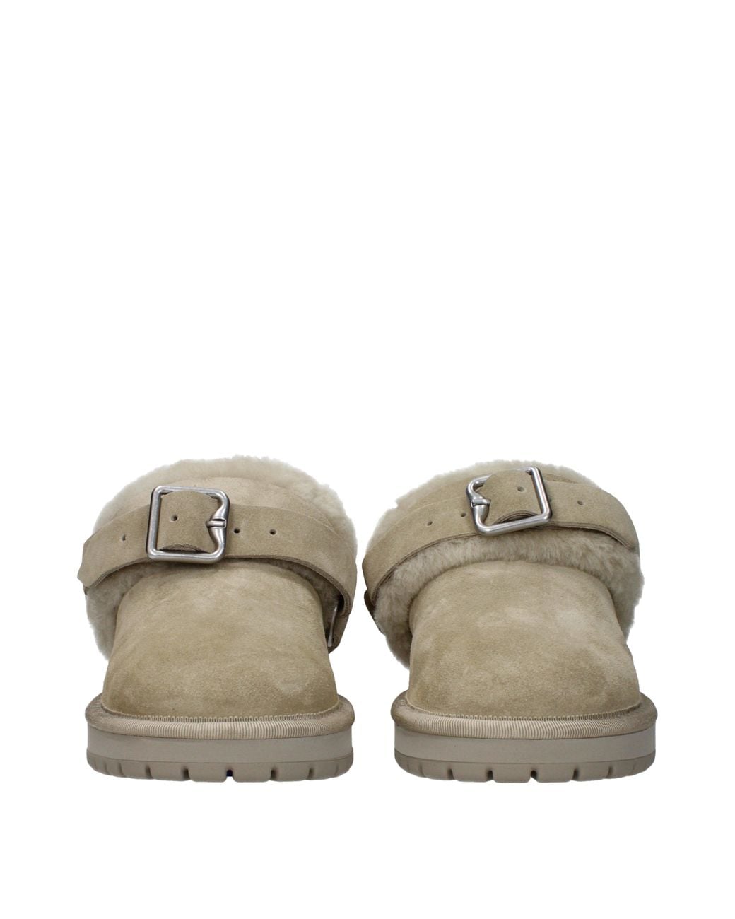 Burberry Green Leather Slippers