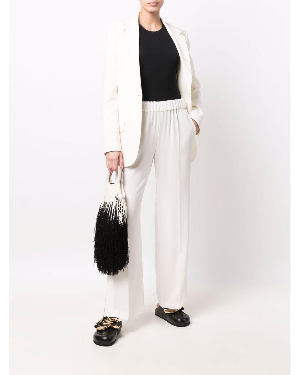 Alberto Biani Cady Elastische Broek in het White