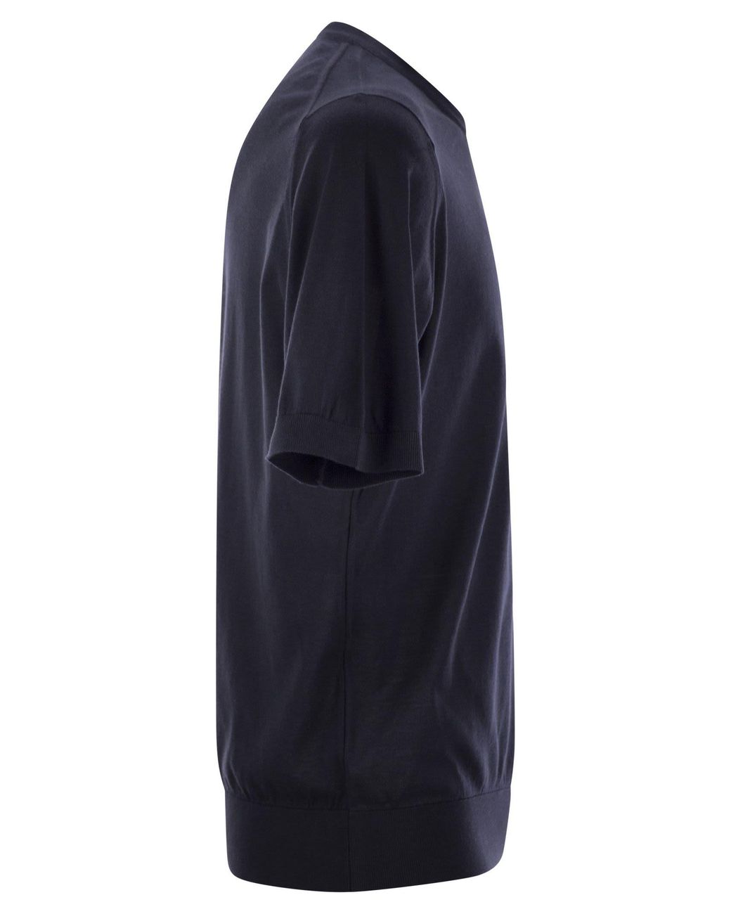 John Smedley Blue Kempton Cotton Crew Neck Sweater for men