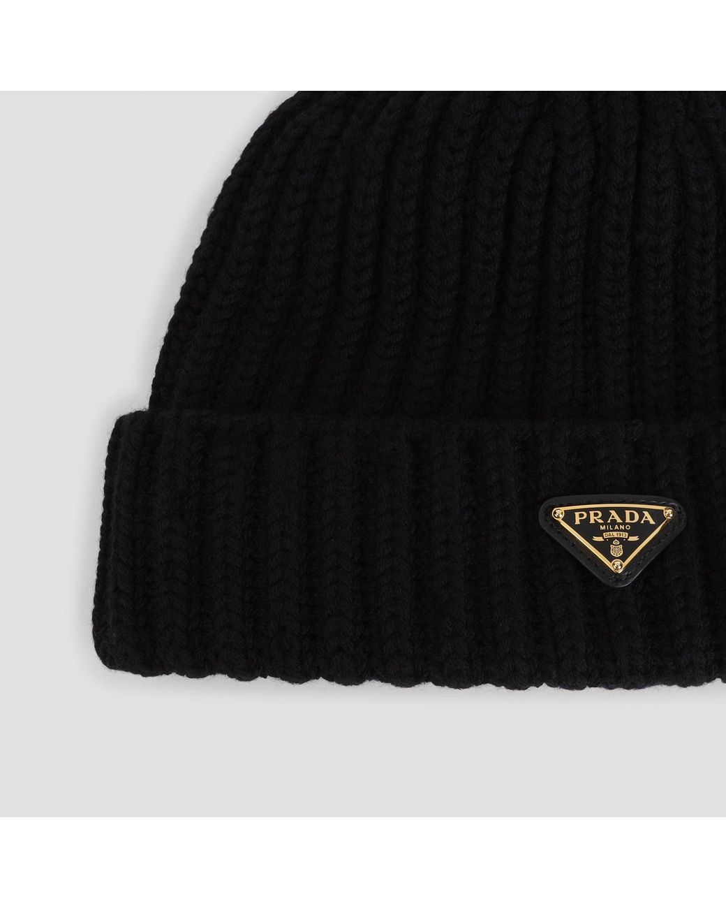 Prada Black Beanie