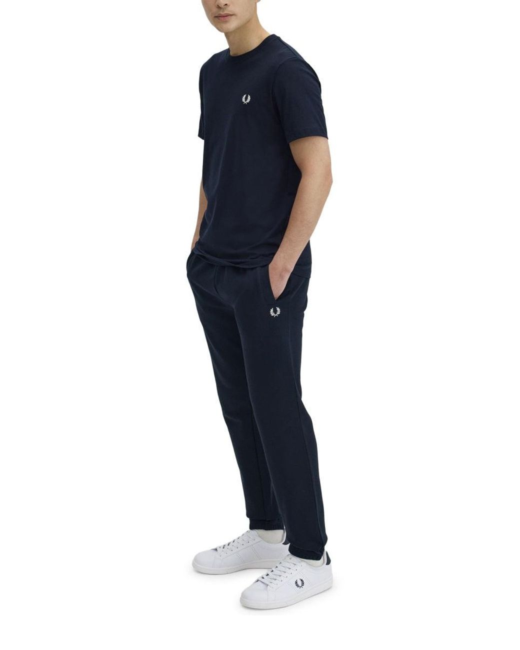 Fred Perry Blue T Shirt Con Logo