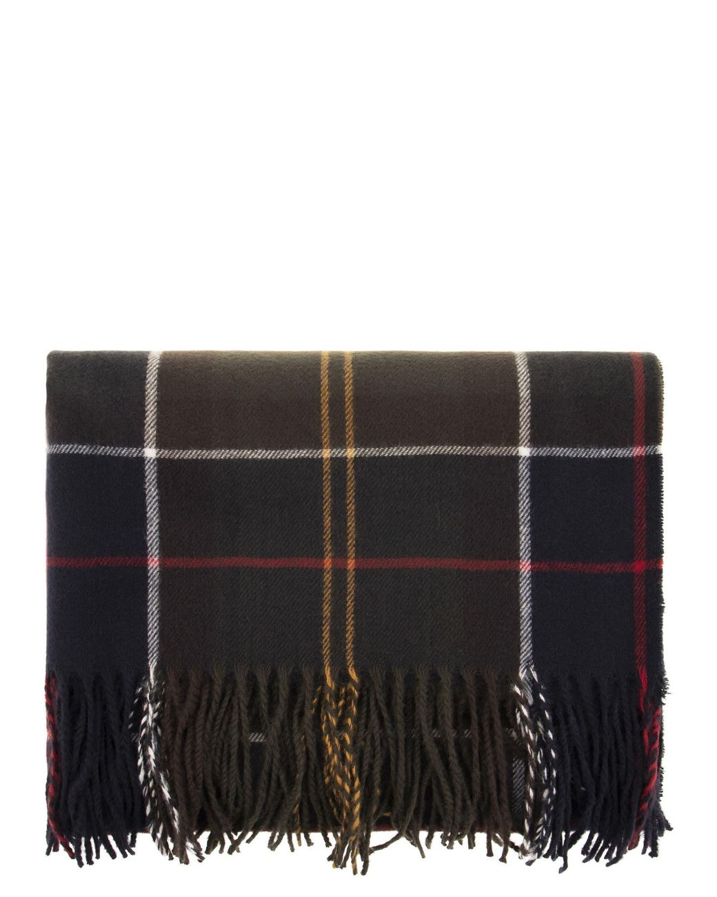Barbour Black Stanway Tartan Scarf