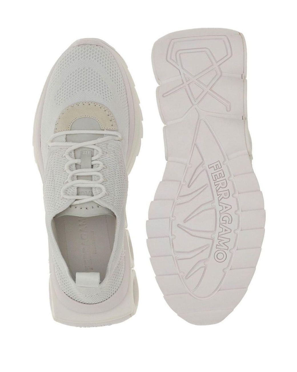 Ferragamo White Running Sneaker