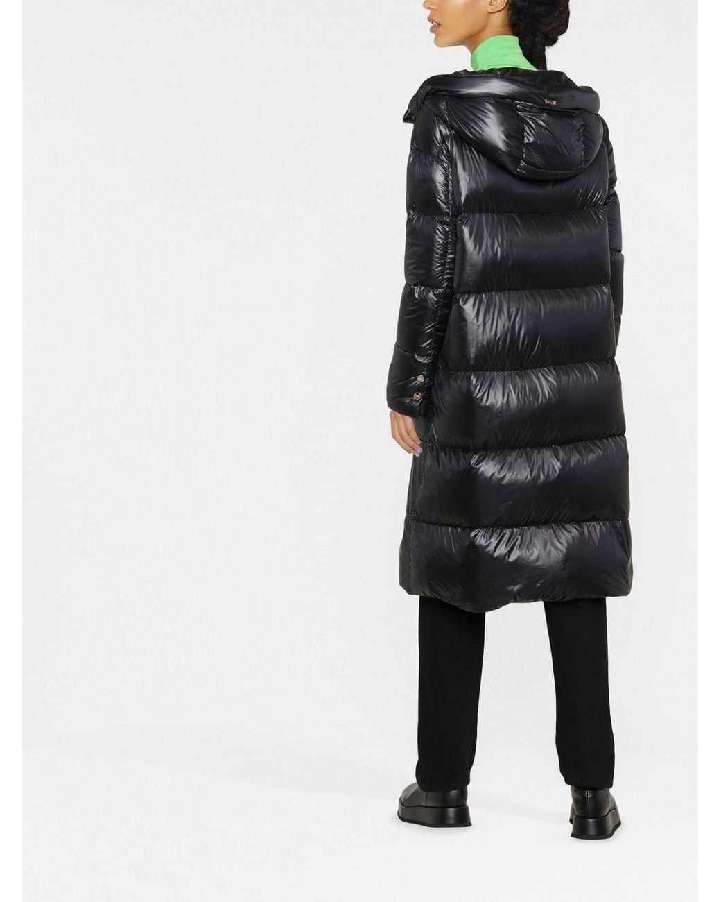 Herno Black Ultralight Long Down Jacket