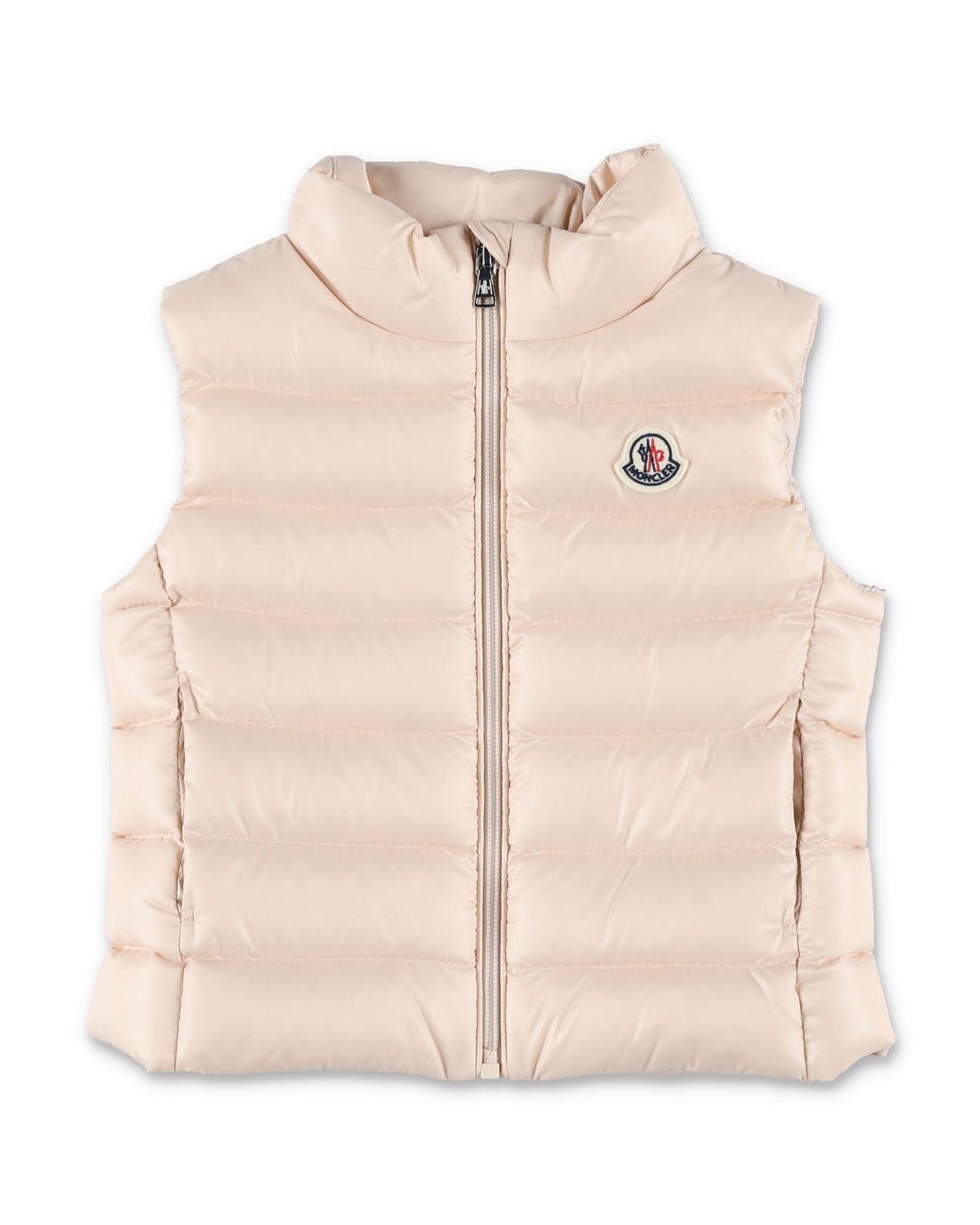 Moncler Natural Girls' Quilted Nylon Outerwear Jacket For Fall & Winter
