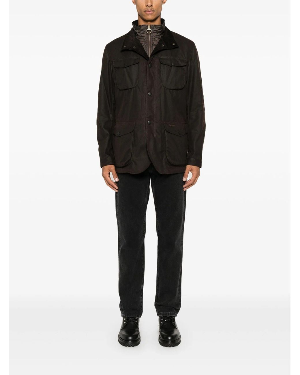 Barbour Black Ogston Wax Jacket