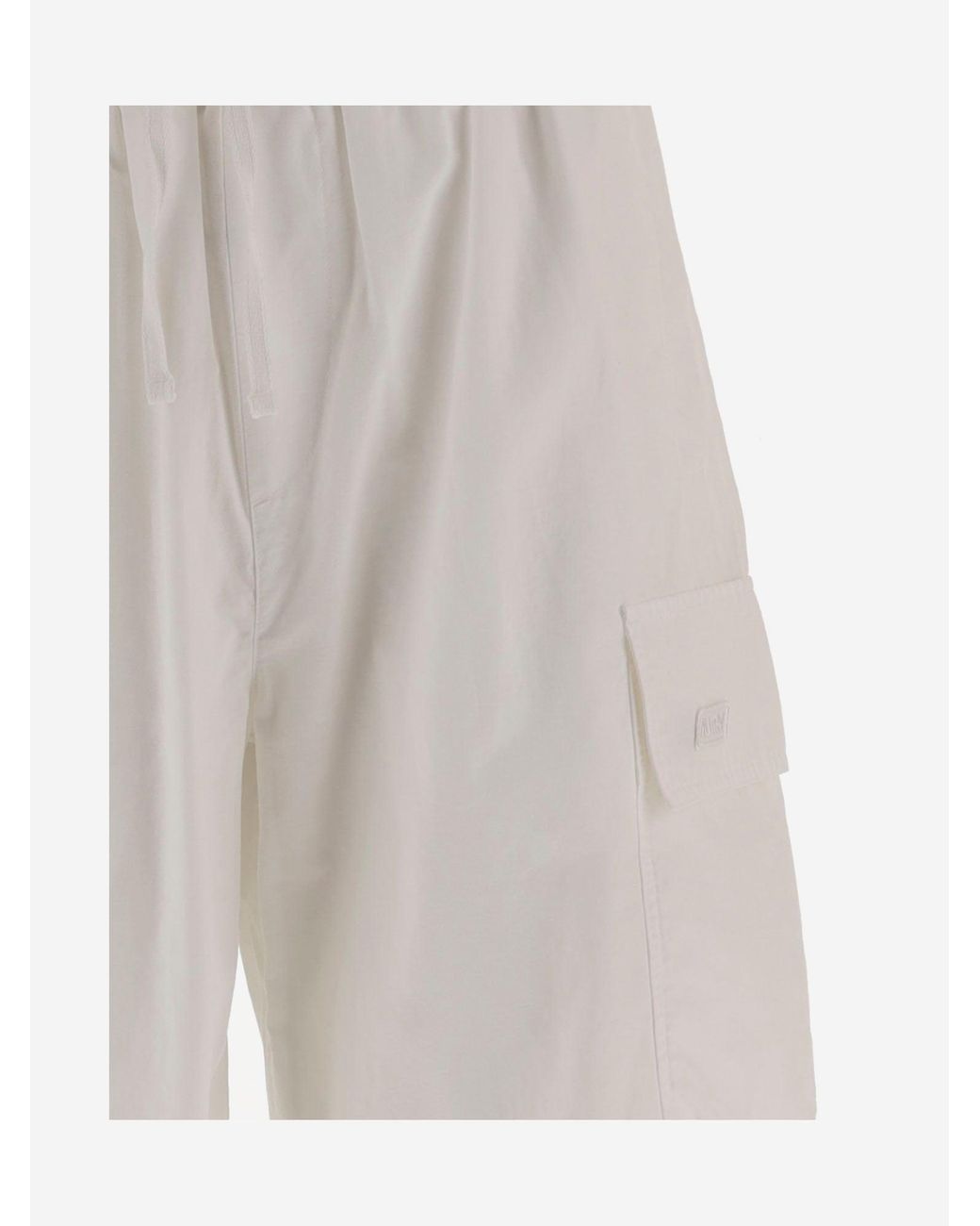 Autry White Cotton Blend Shorts