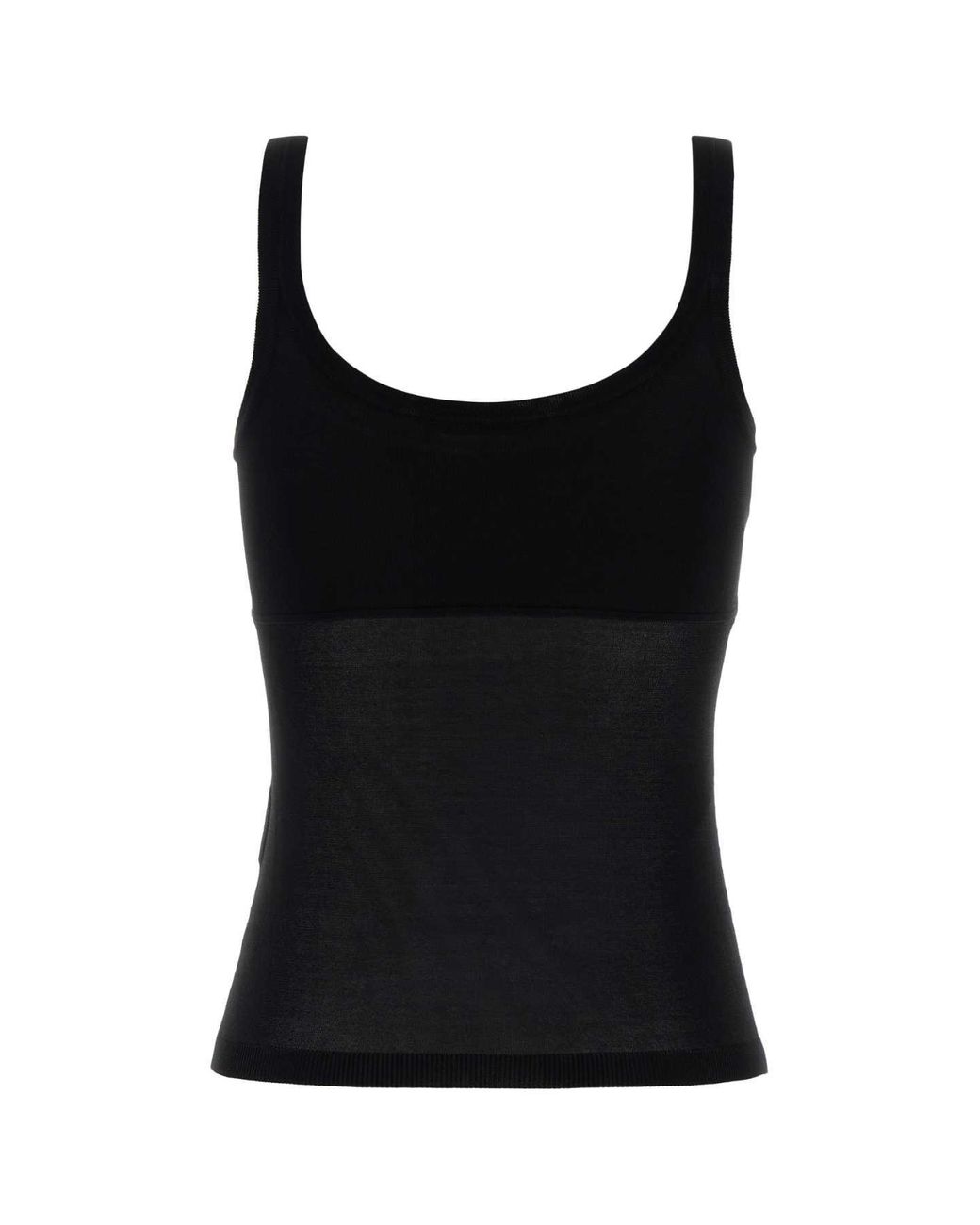 Max Mara Black Viscose Blend Biada Tank Top
