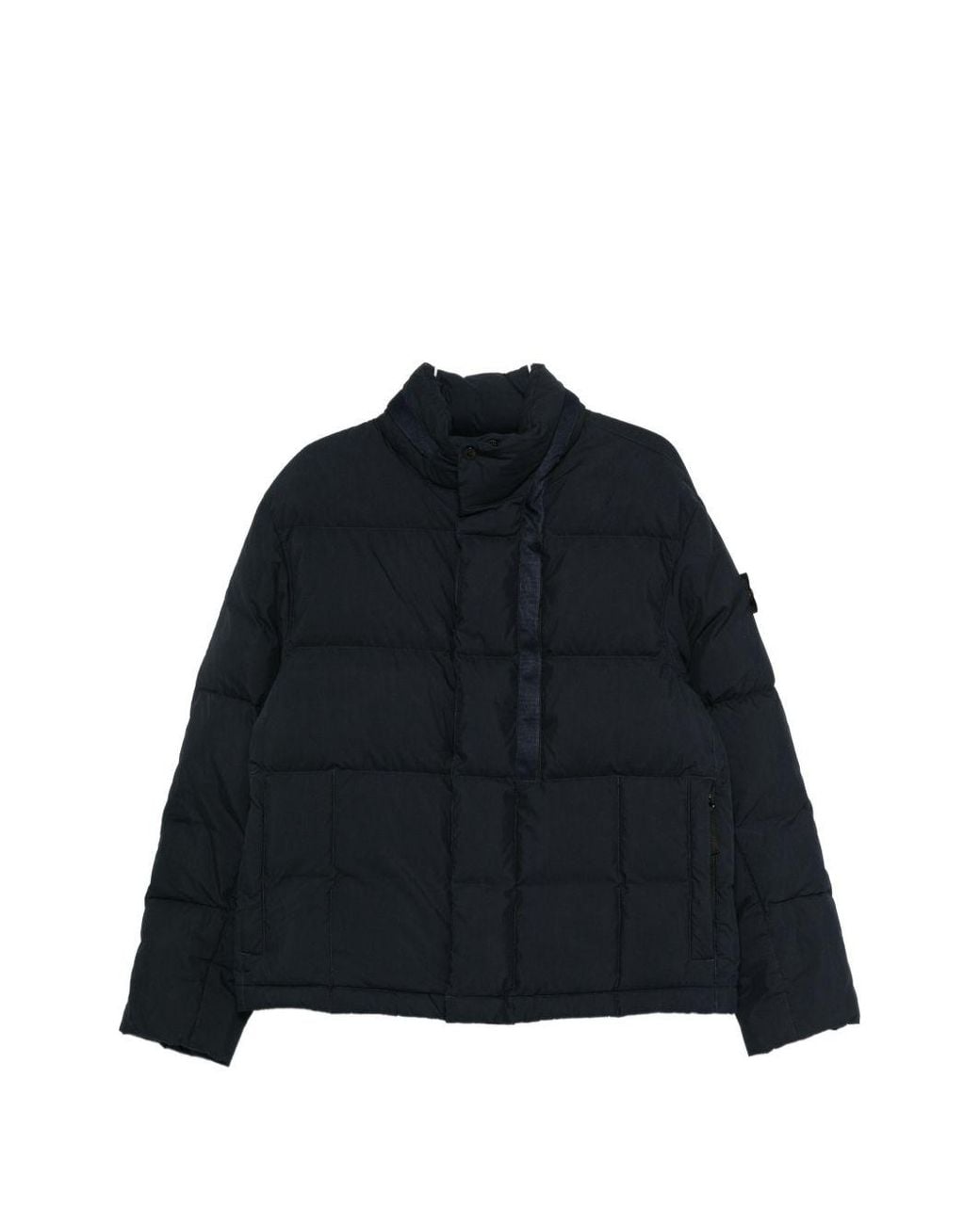 Stone Island Black Nylon Down Jacket