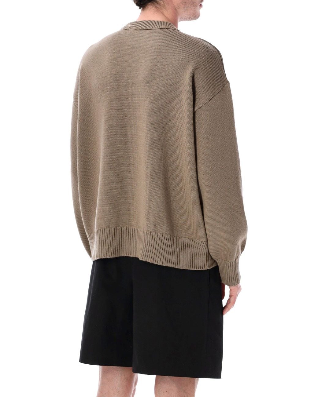 AMI Natural Ami De Coeur Crewneck Knit