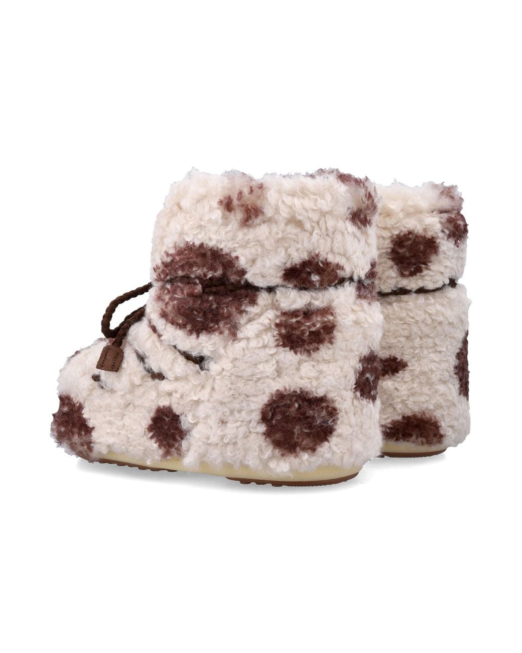 Moon Boot Pink Icon Low Curly Cow Print