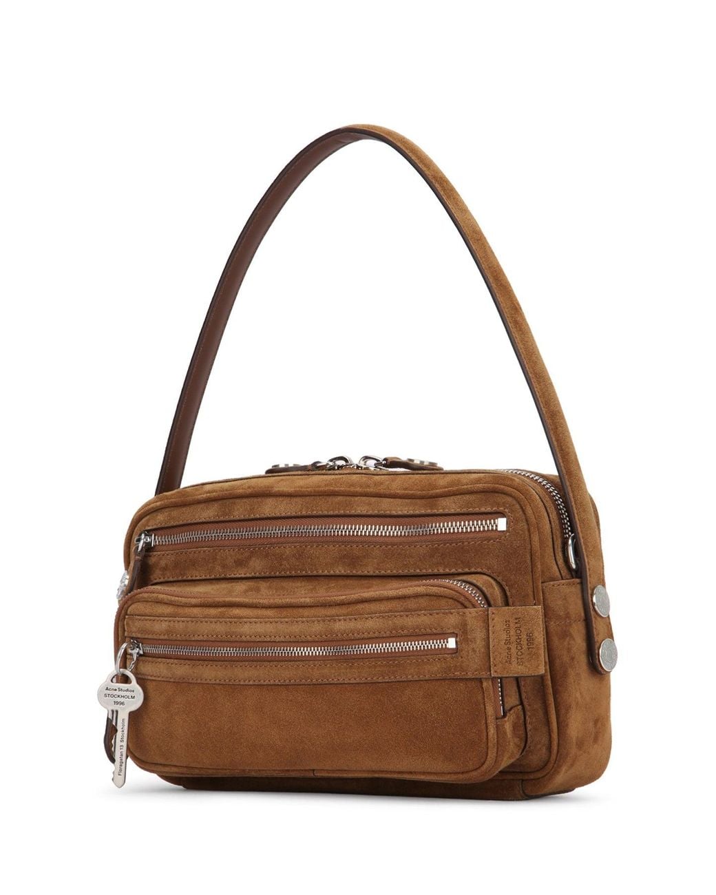 Acne Brown Camero Party Suede Crossbody Bag