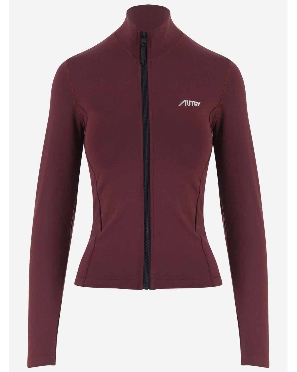 Autry Purple Stretch Nylon Sweatshirt With Logo
