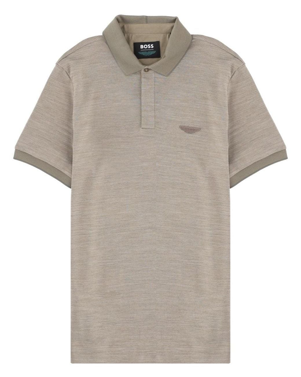 Boss Gray Polo Shirt " X Aston Martin" for men