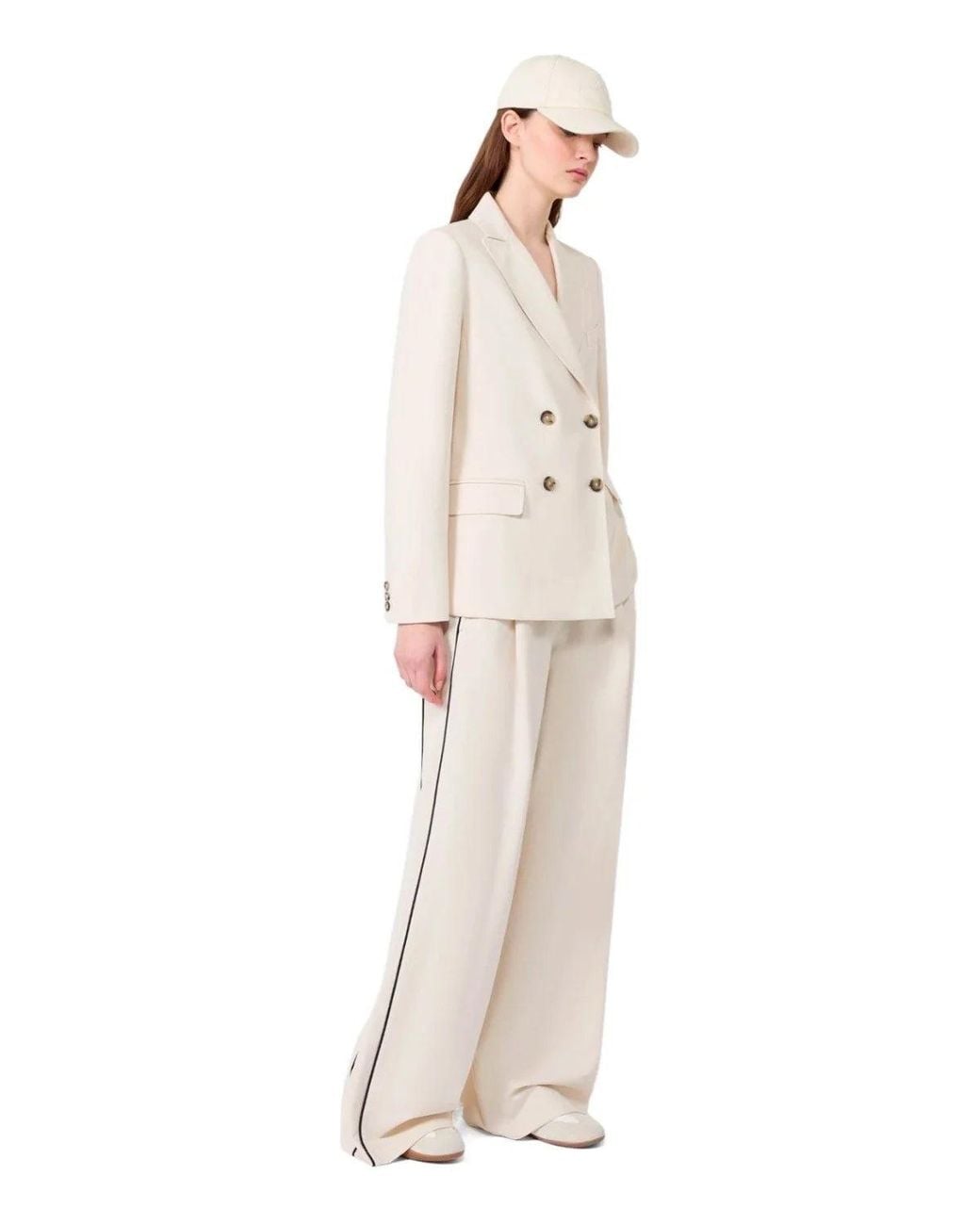 Weekend by Maxmara Natural Colibrí Double Breasted Blazer