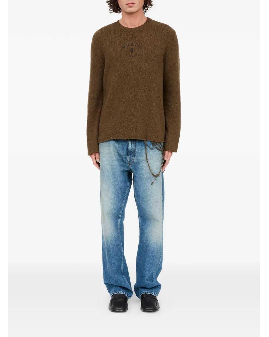 MM6 by Maison Margiela Green Wool Blend Sweater