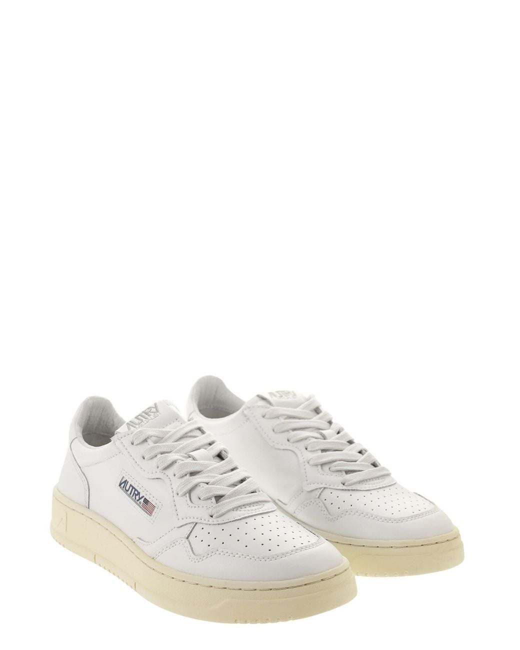 Autry White Medalist Low for men