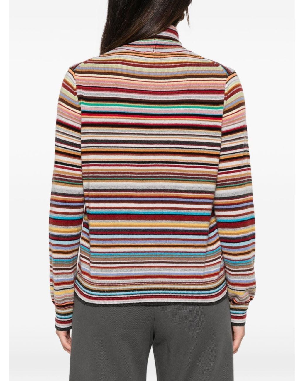 Paul Smith Multicolor Signature Stripe Roll Neck Sweater