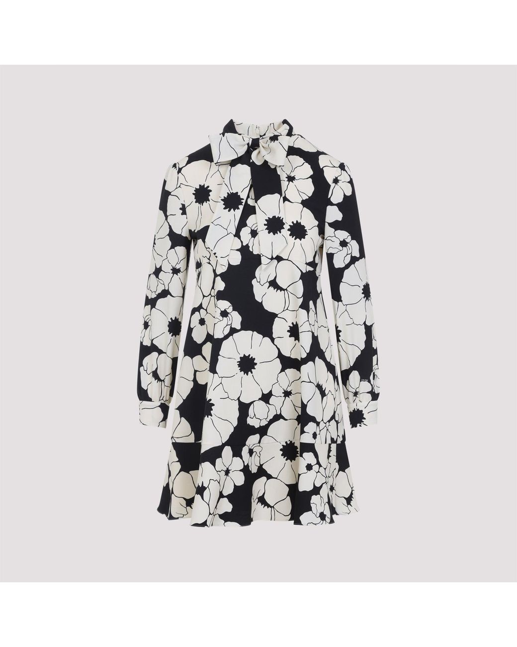 Céline Zwarte Wol Bloemen Mini Jurk in het Black