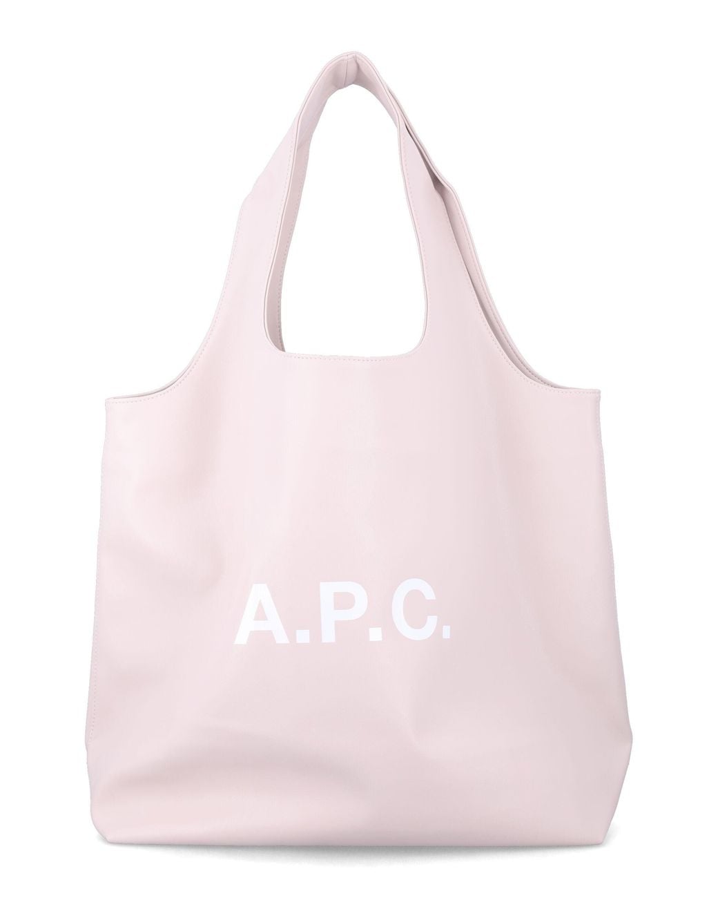 A.P.C. Pink Ninon Tote Bag With Logo