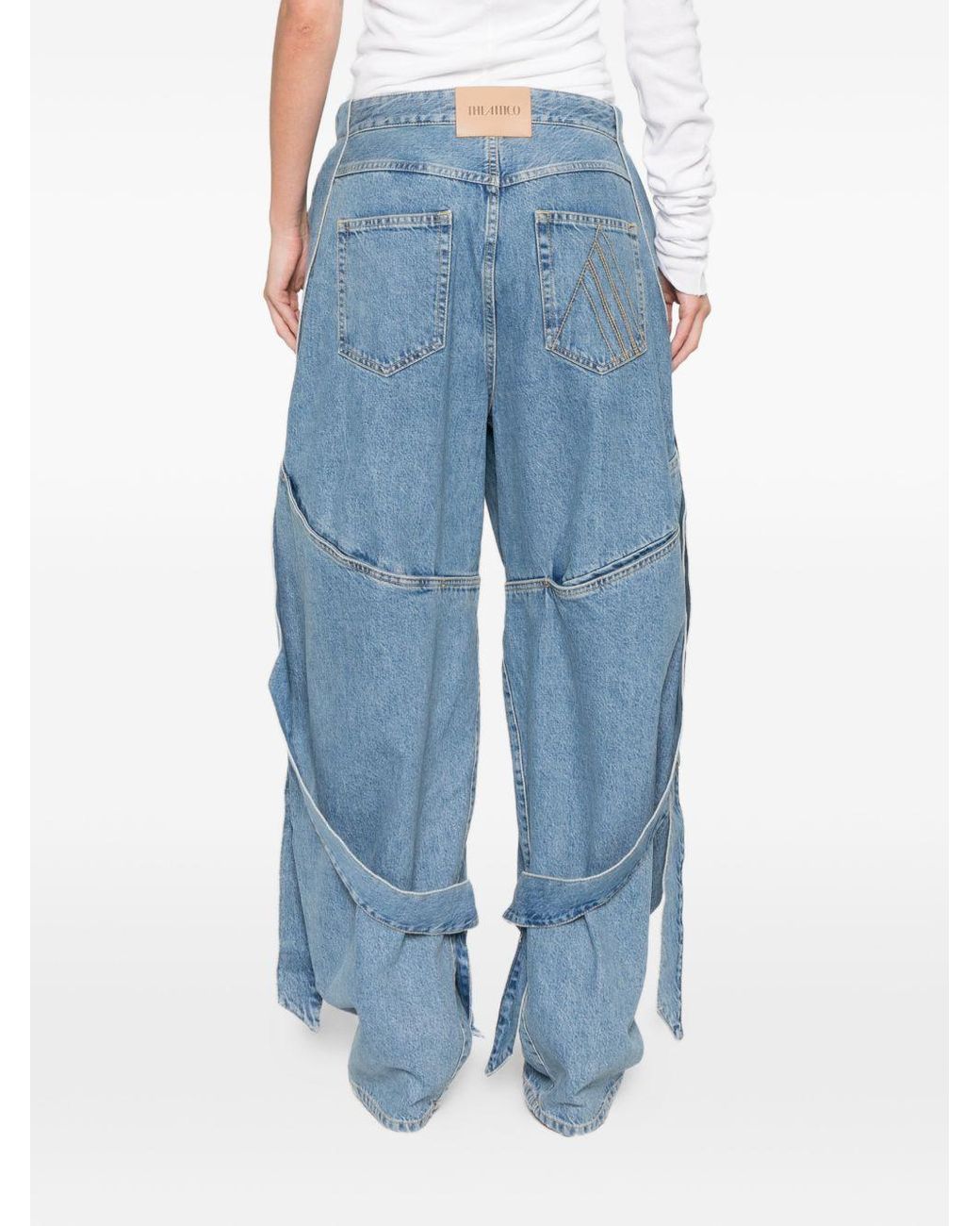 The Attico Blue Knotted Jeans