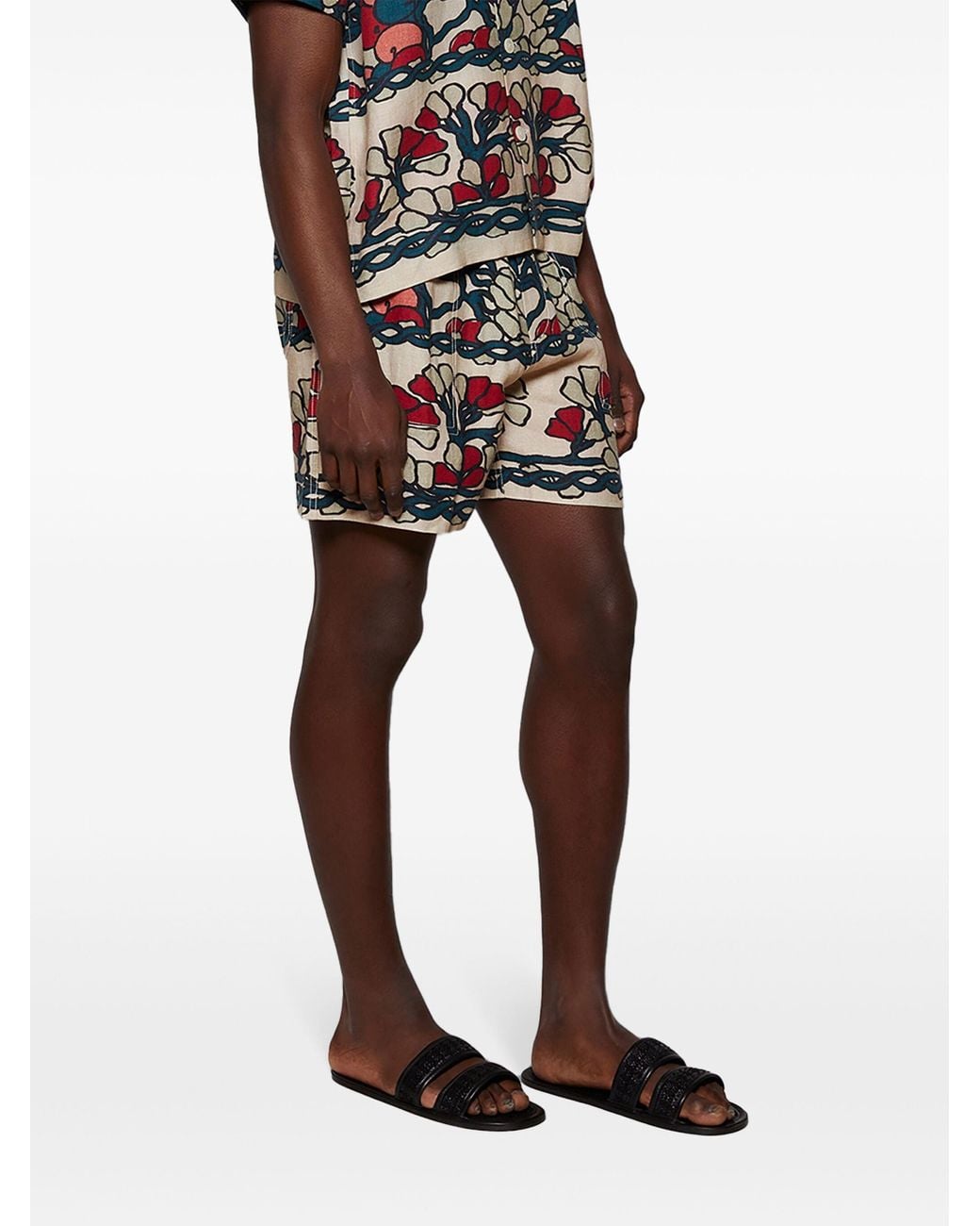 Bode Black Solid Summer Slides Shoes for men