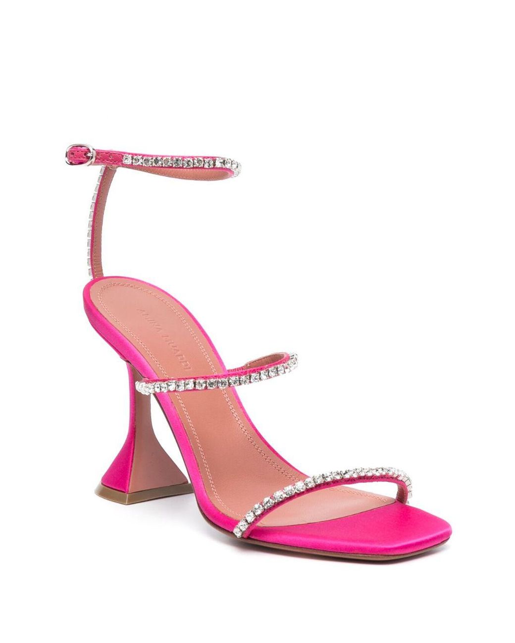 AMINA MUADDI Pink Gilda Heel Sandals