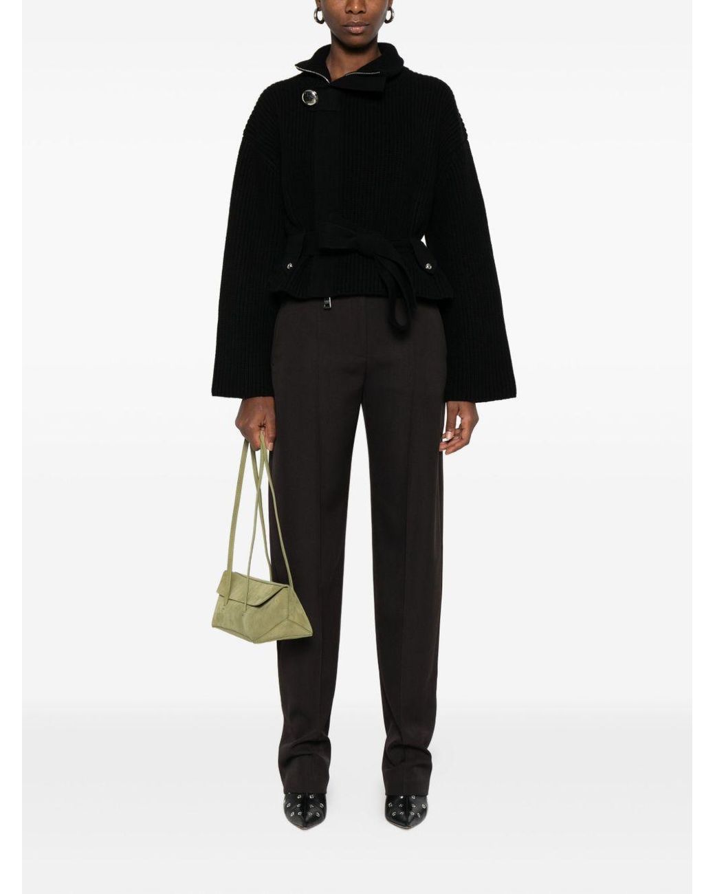 McQueen Geplooide Pantalon in het Black